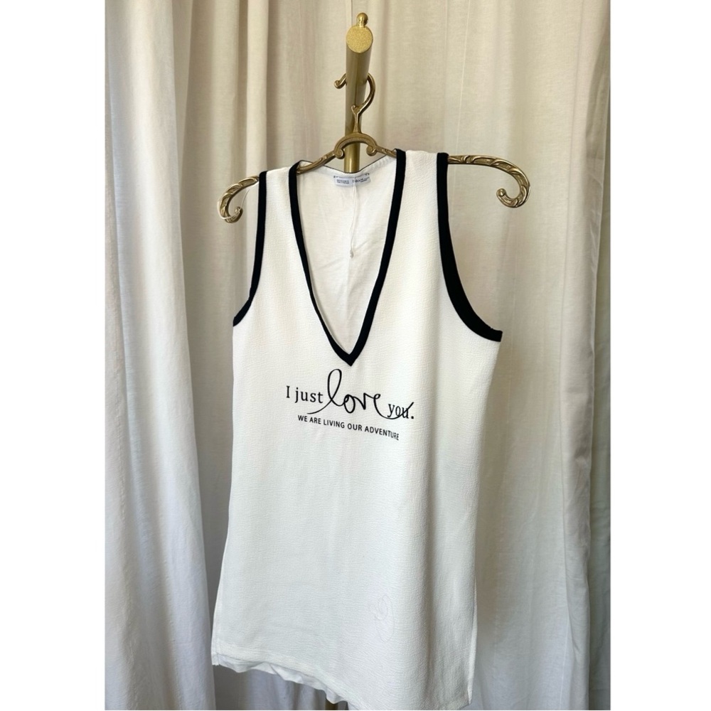 Zara Women's White Sleeveless Top